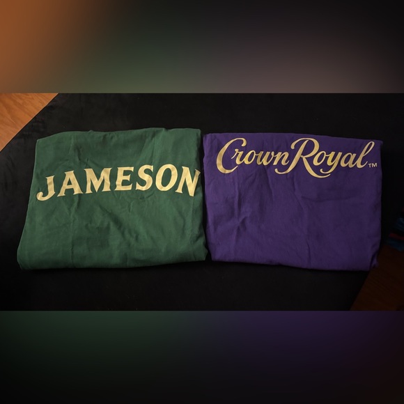 2 Jameson & Crown Royal Whiskey Shirt Bundle – Women’s Small - Bundle of 2 - Picture 1 of 11